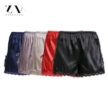 ZOLEEVON Pajamas Shorts Women Sleep Shorts Sexy Lingerie Silk Shorts Sleeping Satin Sleepwear Women Bottoms Pajama Shorts Women