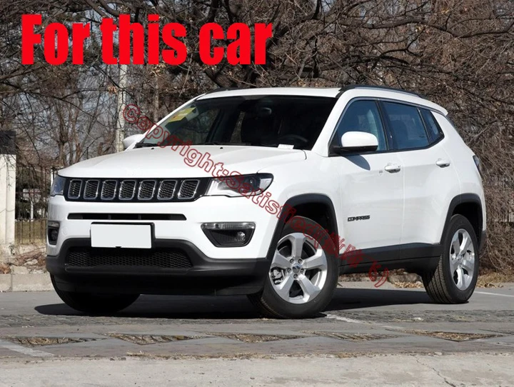 ABS Хромированная накладка переднего бампера для Jeep Compass 2017 2018|front bumper trim|trim coverabs