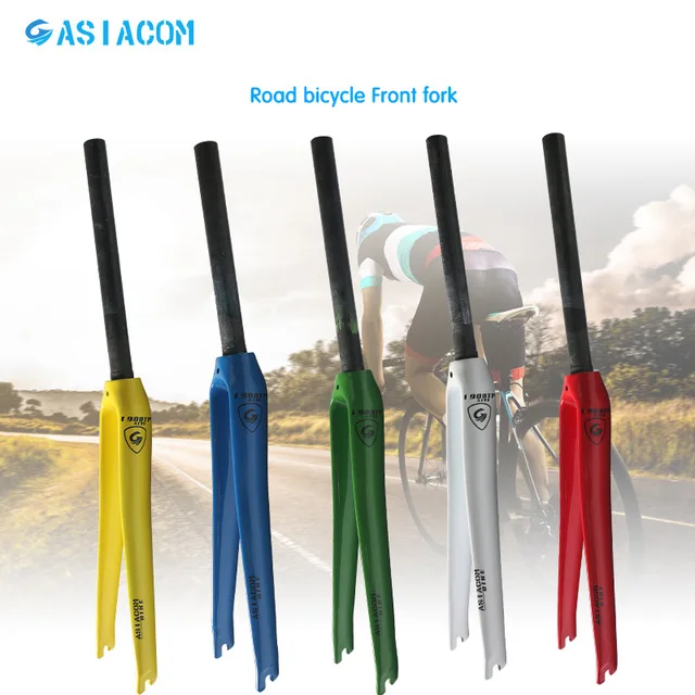 

ASIACOM latest lightest 5 colors Road bicycle full carbon fiber front fork hard fork track fixed gear bicycle carbon fiber fork