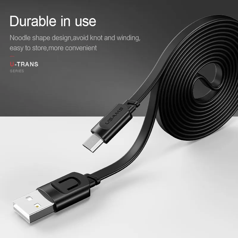 USAMS Micro USB кабель 1 м 0 25 зарядный для мобильного телефона Samsung Xiaomi HTC LG зарядки