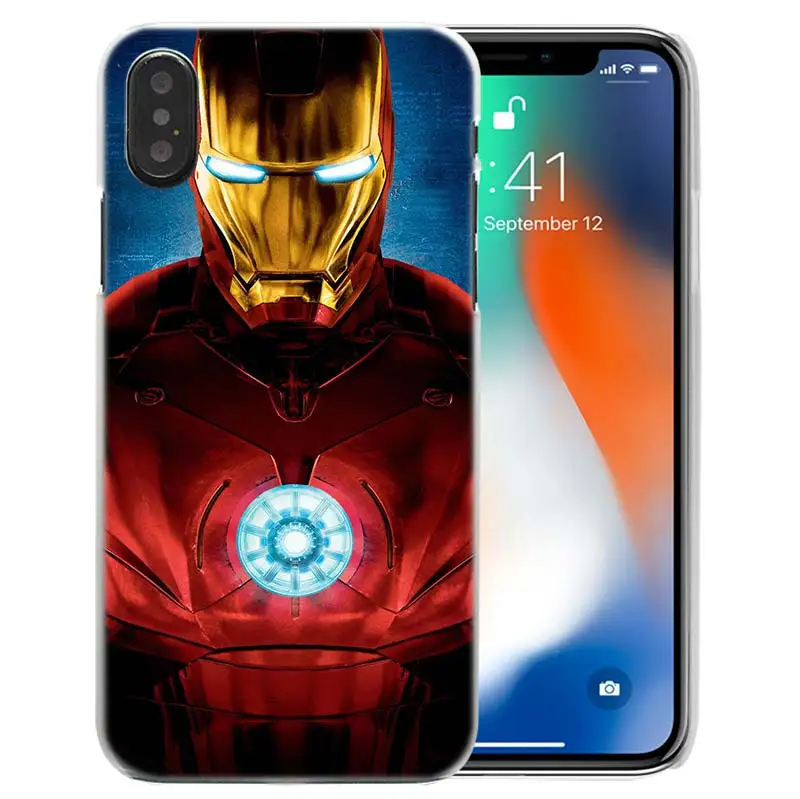 Чехол супергероя Железного человека для iPhone XS Max XR X 10 7 8 6 6S Plus 5S SE 5 4S 4 5C Прозрачный жесткий пластиковый чехол для телефона 11 Pro - Цвет: 05