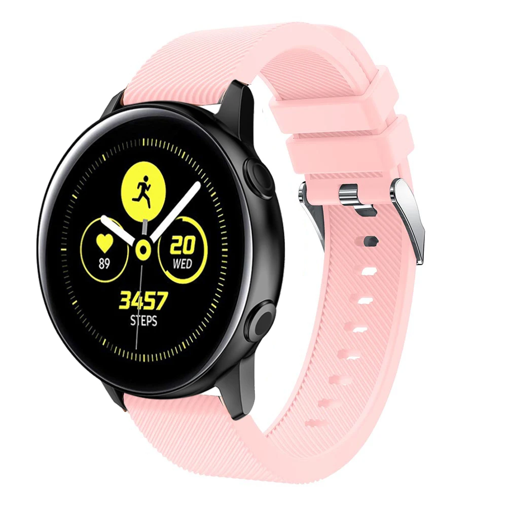 Силиконовые браслеты для часов для samsung Galaxy Watch активный классический Сменный ремень для часов samsung gear s2 спортивный ремешок 20 мм