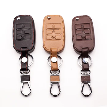 

Hot sale leathe key case key bag key cover for Kia Ceed Sorento cerato K3 K3S K4 K5 KX3 Sportage KX5 3 buttons remote control