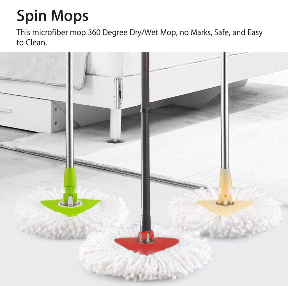 360 градусов Spin Mop Easy Clean Mopping Wring сменные головки для Vileda O-Cedar