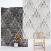 Большой размер пост современный стиль серый утолщенный ковер для гостиной, геометрический ковер для офисной комнаты, украшение дома ковер для офиса