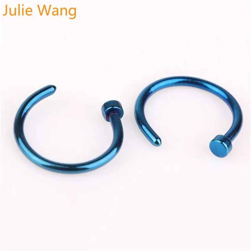 Поддельное кольцо для носа Julie Wang 5 цветов 1 шт. титановая сталь перегородки