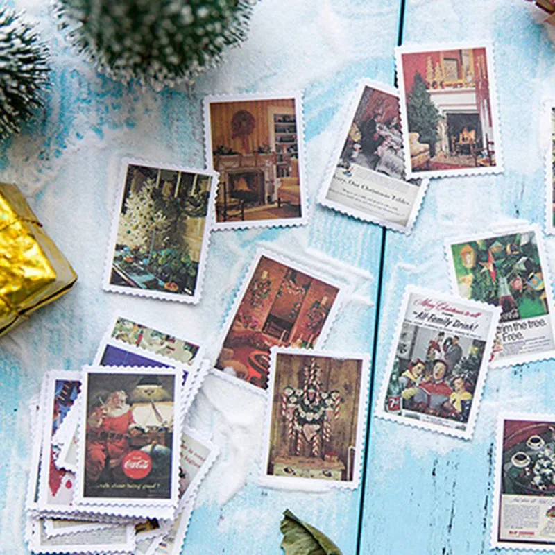 45 шт./упак. милые декоративные дневники рождественские наклейки Скрапбукинг стикер для канцелярских товаров студенческие принадлежности