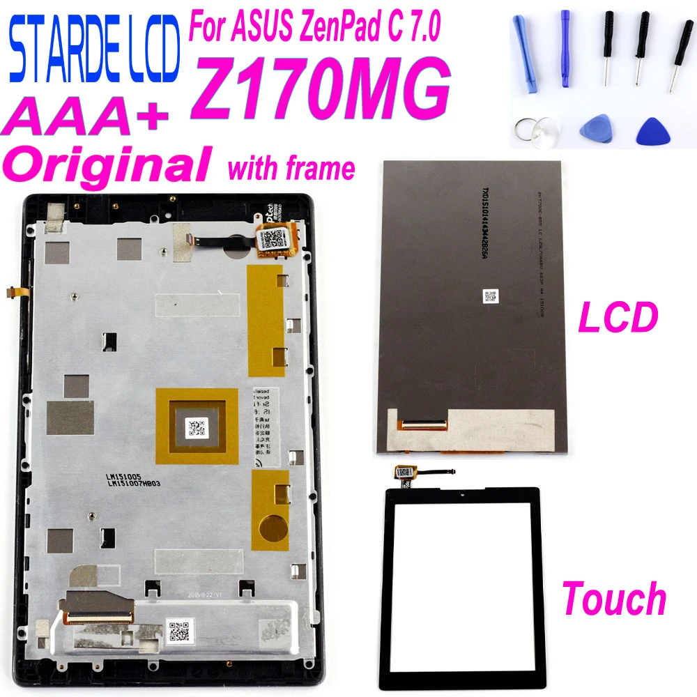STARDE lcd для Asus ZenPad C 7,0 Z170MG lcd дисплей кодирующий преобразователь сенсорного экрана в сборе рамка Z170 MG lcd Замена
