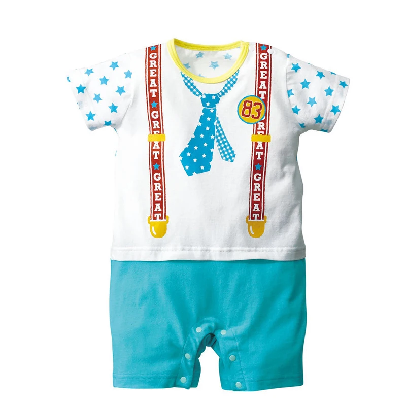 

LOVE DD&MM Baby Clothing Summer Baby Jumpsuit Newborn Cartoon Deer Elephant Infant Romper Climbing Clothes Cotton