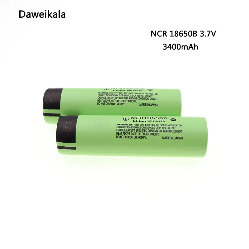 Daweikala для оригинального японского импорта 18650 аккумулятор NCR18650B 18650 литий-ионный аккумулятор 3,7 в 3400 мАч