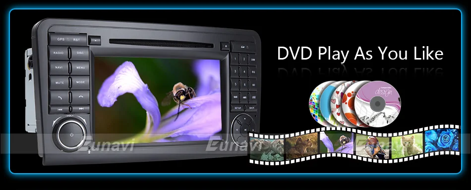 Best Eunavi 2 Din Android 8.0 WiFi GPS Navi Octa 8 Core Blotooth Stereo Car DVD Player For Benz ML CLASS W164 ML300 ML350 ML450 ML500 24
