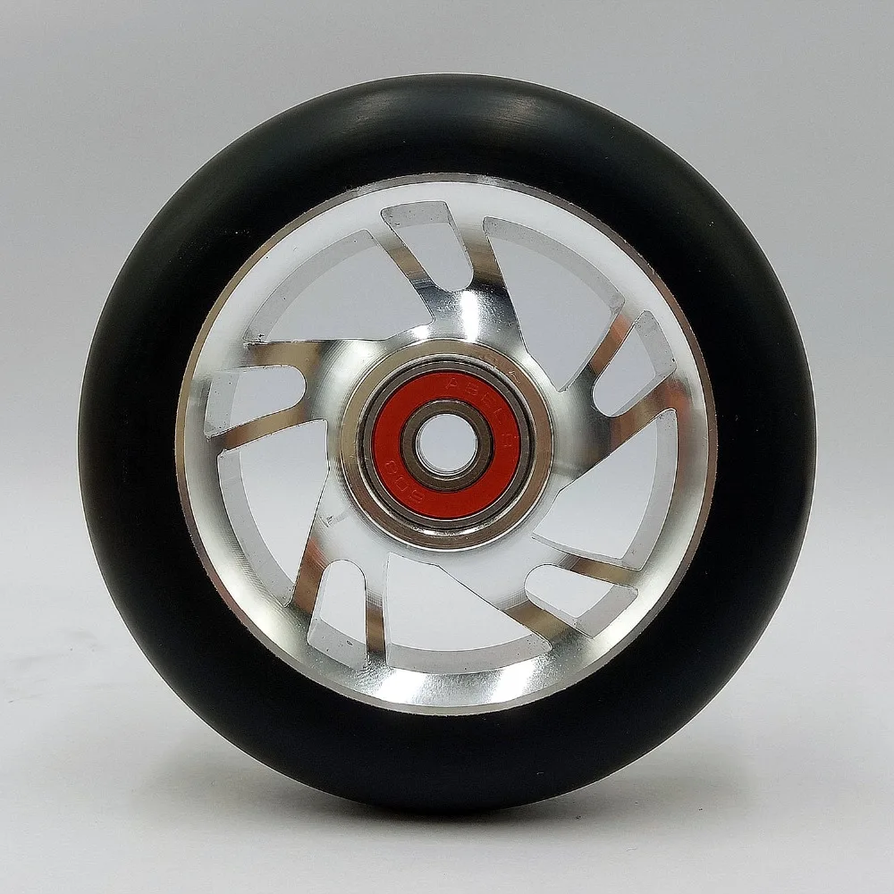 free shipping colorful aluminum freestyle trick wheel mopeds black PU