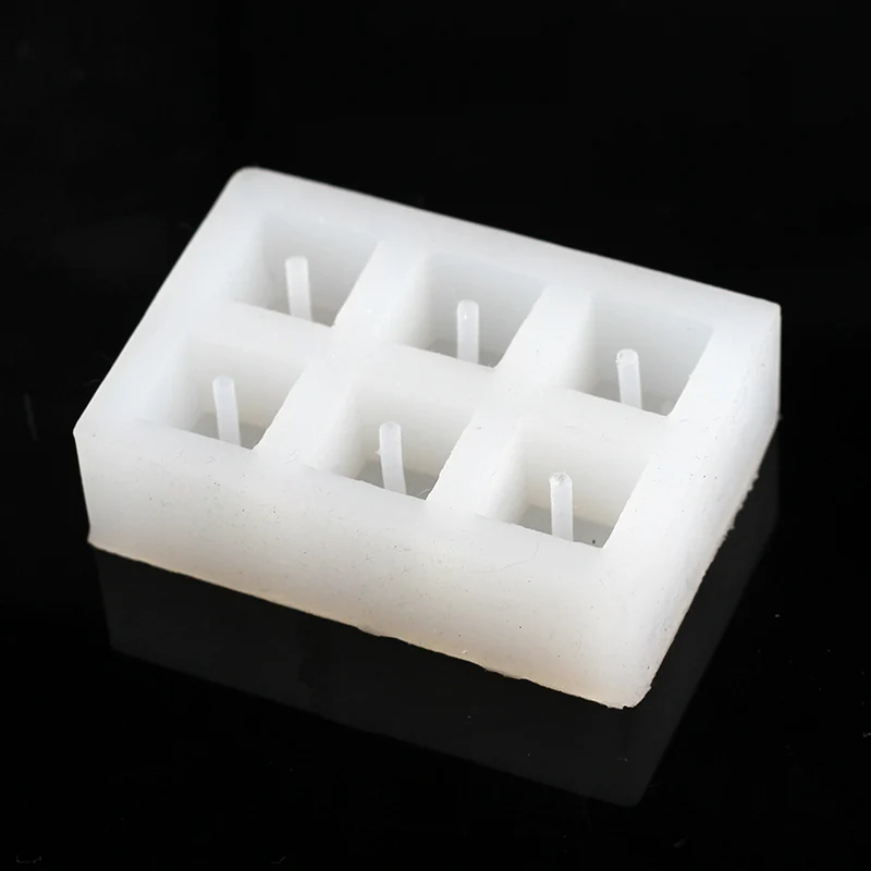 Цементный блок ювелирные изделия стенд силиконовые формы 6 полости куб с форма для муфты инструмент для ручной работы