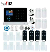 SmartYIBA WIFI Wireless Home Burglar Security GSM Alarm System Wireless Siren Video IP Camera Fire Smoke