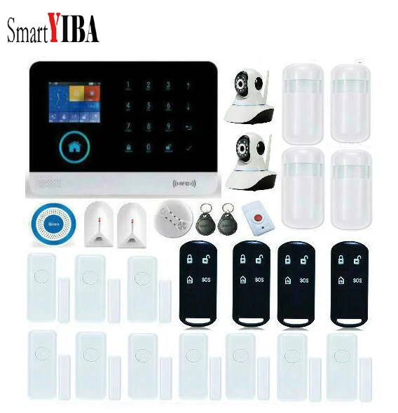 SmartYIBA WIFI Wireless Home Burglar Security GSM font b Alarm b font System Wireless Siren Video