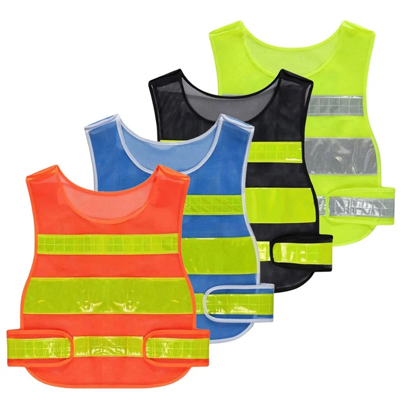 

Safety Vest Reflective Company Logo Printing Workwear High Visibility Day Night For Running Cycling Warning Safety Vest