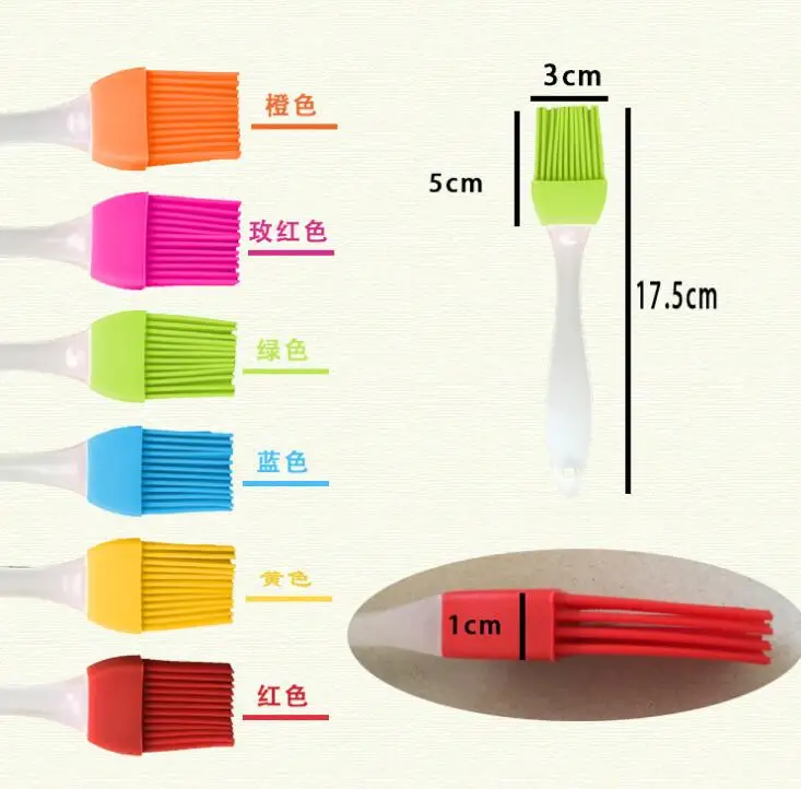 Разноцветная модная силиконовая кисть для масла, инструмент для выпечки, Кухня барбекю, масляная кисть, крем для торта, барбекю