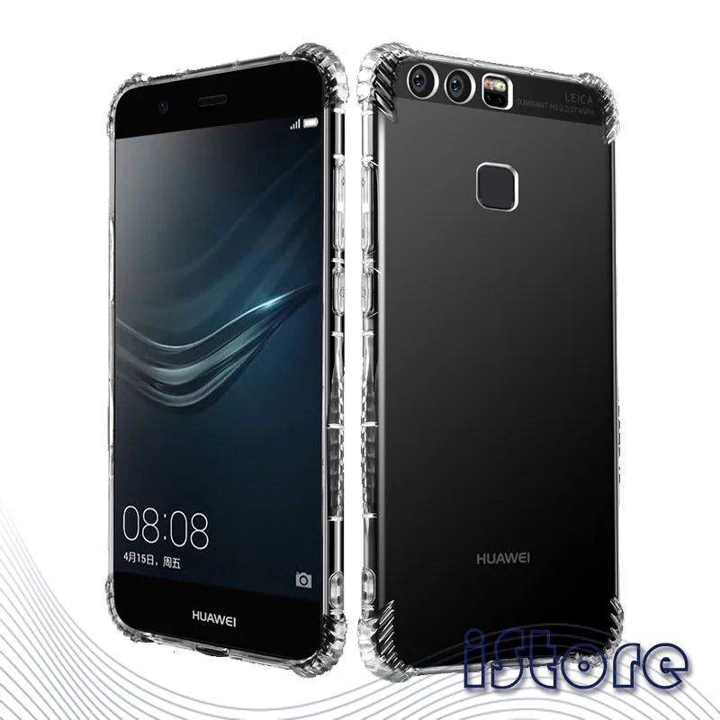 

Phone case for HUAWEI P9 P9Plus HUAWEI P10 P10Plus transparent shell Four-corner thick soft protective cover