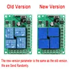 QIACHIP-interrupteur télécommande sans fil 433 Mhz, Module récepteur relais 4 canaux, DC 12V, avec transmetteur RF 433 Mhz, pour ouvre-porte de Garage ► Photo 2/6