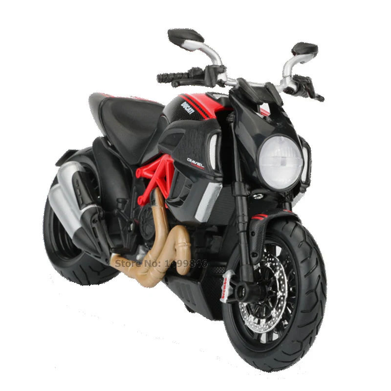 Модель мотоцикла Maisto из 1:12 сплава, игрушечный мотоцикл Diavel, углеродный мотор, модель автомобиля, украшения, детские игрушки для мальчиков, подарок