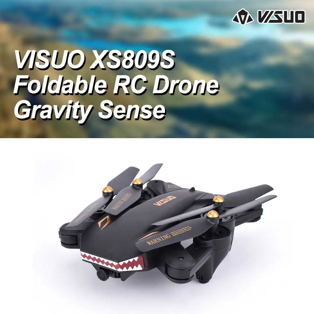 

VISUO XS809S Foldable Selfie Drone 2.0MP Wide Angle WIFI FPV HD Camera Altitude Hold Headless Gravity Sense RC Quadcopter