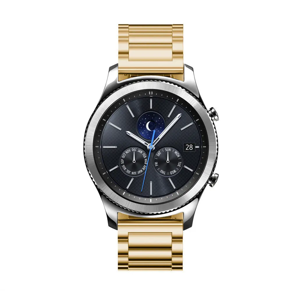 Ремешок из нержавеющей стали gear S3 для samsung Galaxy watch 46 мм/42 мм/active 20 мм 22 мм ремешок для часов huawei gt amazfit bip