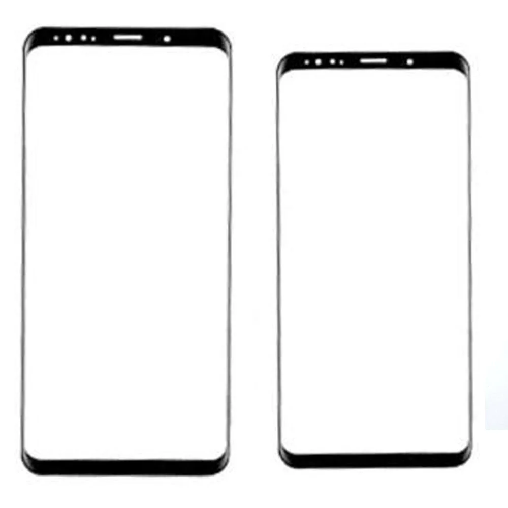 Черная передняя внешняя стеклянная линза запасная часть для Samsung S8 S9 Plus Note 8 9