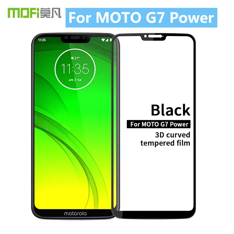 MOTO G7 Power MOFi изогнутое стекло 9H полное покрытие Защитная пленка для экрана Motorola 3D