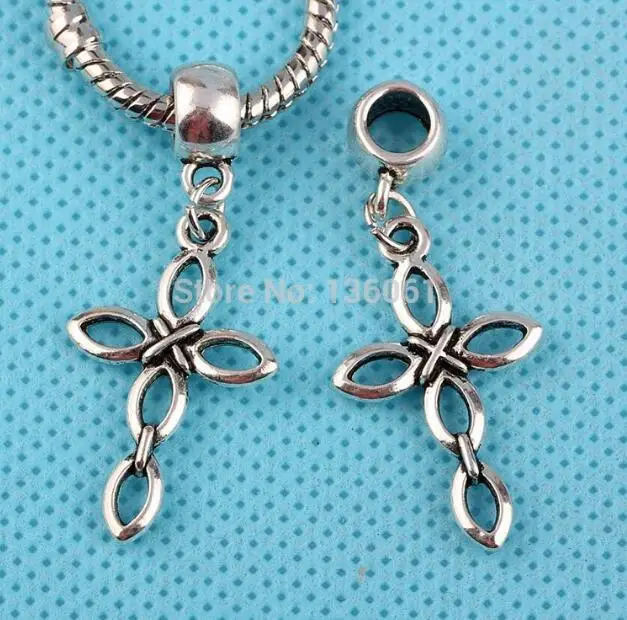 Vintage Silver Cross MOON Christmas Tree Pentacle Heart Pig I LOVE Ballet Hearts Snowflake Charms Pendant For Jewelry Making Z28 | Ожерелья