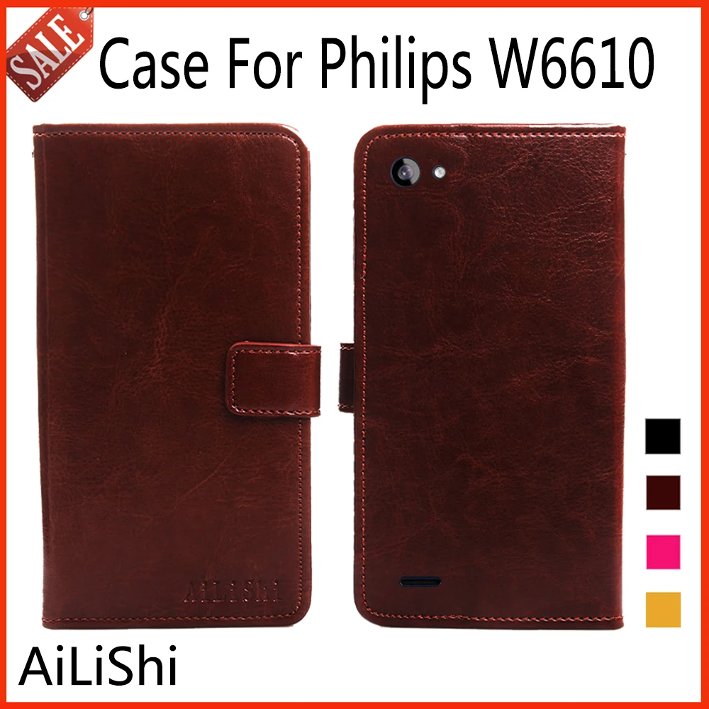 

AiLiShi Flip Leather Case For Philips W6610 Case Book Protective Cover Phone Bag Wallet With Card Slot!