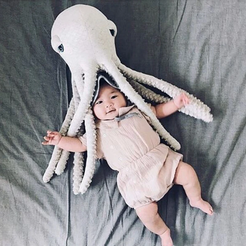Nuevos peluches pulpo de peluche de juguete suave acompañar dormir Appease bebé recién nacido dormitorio decoración niños regalo pulpo de peluche
