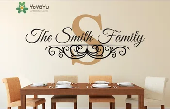 

Family Name Established Date Personalized Monogram Wall Decal Living Room Decor Customize Vinyl Wall Art Sticker Adesivo NY-443
