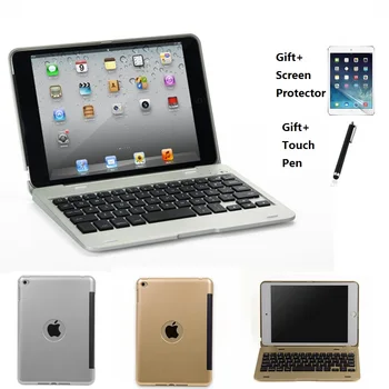

Folding Laptop Design Wireless Bluetooth Keyboard Foldable Stand Case For iPad Mini 1 2 3 4 Sceen Protector