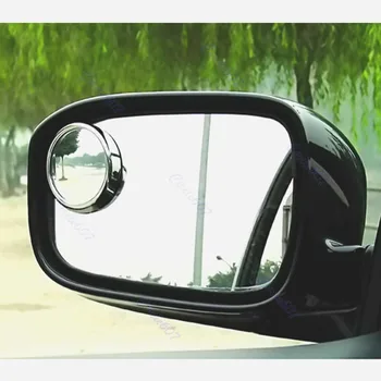 

New Driver 2 Side Wide Angle Round Convex Car Vehicle Mirror Blind Spot Auto RearView 1Pair