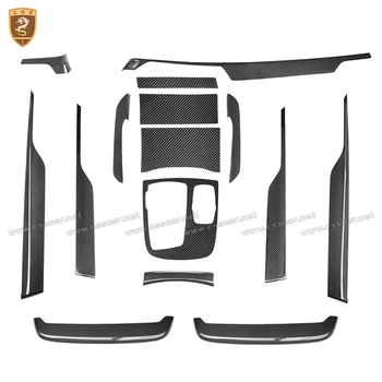 شراءزخرفة داخلية من ألياف الكربون لسيارة BMW 7 Series G12 2016 2017 2018 5 مقاعد لوحة تحكم مركزي باب داخلي مكيف هواء خلفي