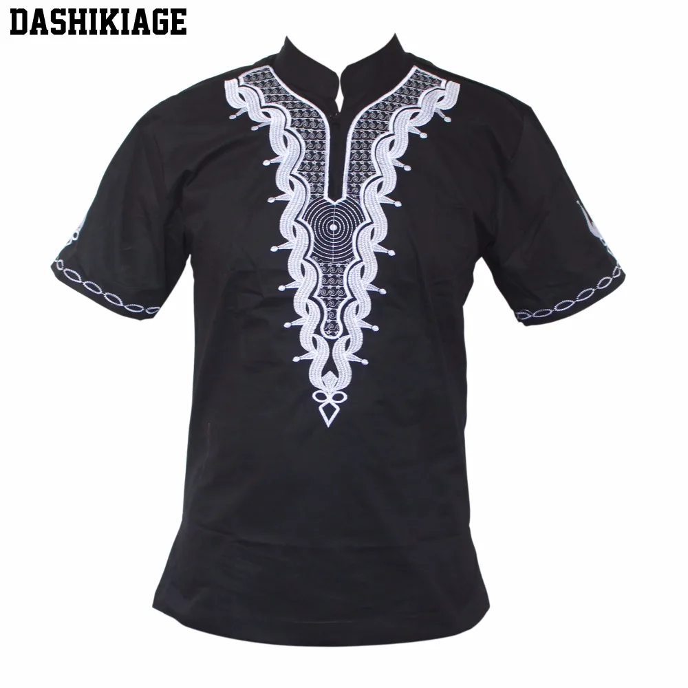 Dashikiage мужской скипетр Фараона вышивка короткий рукав Лучшие цвета Традиционный