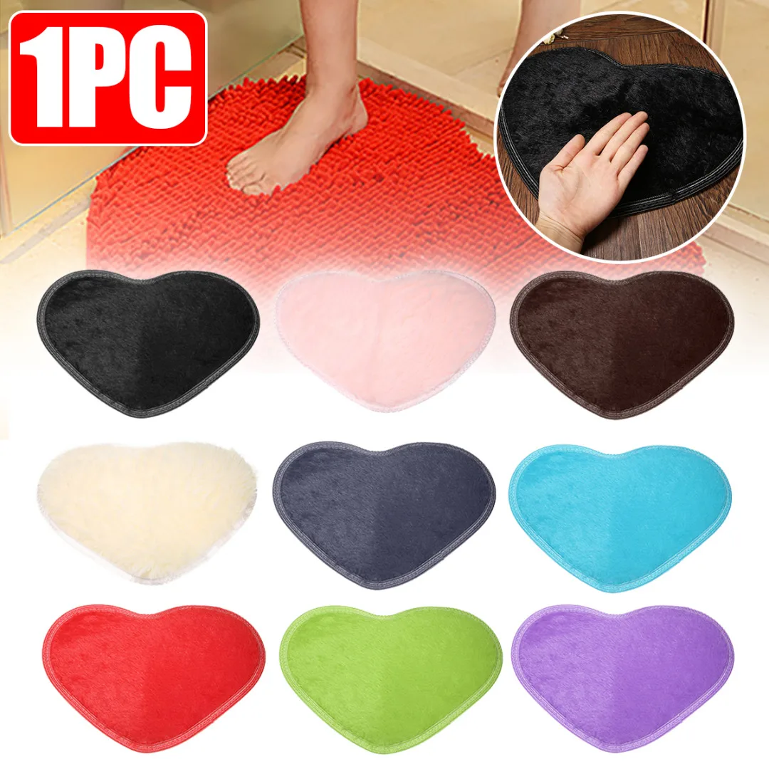 

1pcs 40cm*28cm Floor Mats Non-slip Heart Shape Bath Baby Children Room Kitchen Bathroom Home Decor