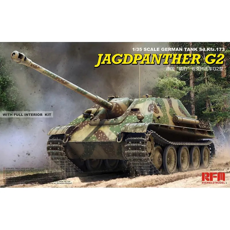 

RYEFIELD MODEL RFM RM-5022 1/35 German Tank Sd.Kfz.173 Jagdpanther G2 - Scale Model Kit