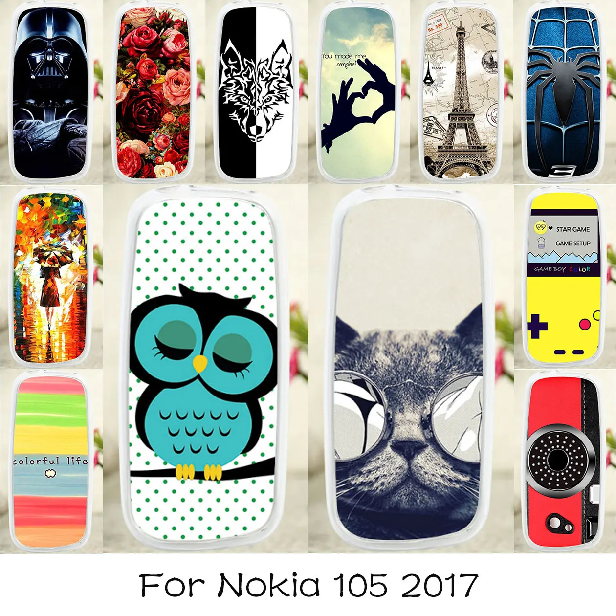 TAOYUNXI мягкий чехол для Nokia 105 2017 грязеотталкивающий DIY окрашенный TA 1010 чехлы
