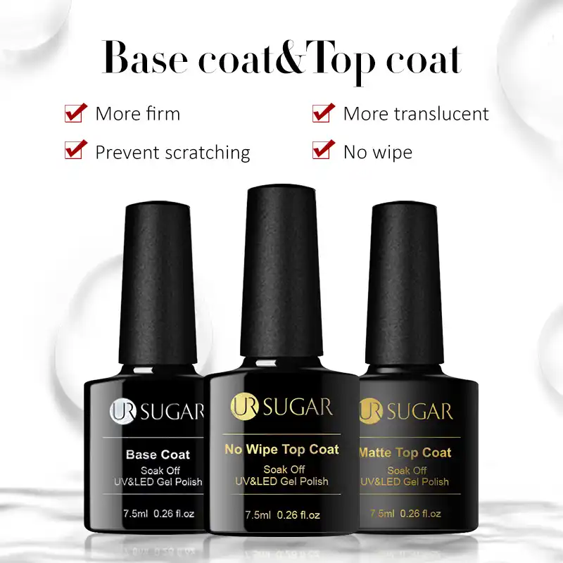 Ur Sucre 75ml Sans Lingette Couche De Finition Couche De Base Gel Uv Ensemble De Vernis à Ongles Longue Durée