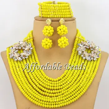 

Yellow Jewelry Set For Women Best Selling Indian Jewelry Set Wedding Hot Item Free Shipping ABE106