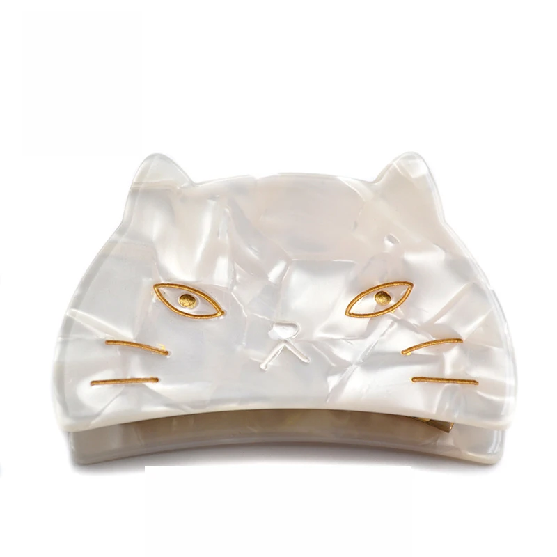 

Acetate cat crab hair claw clips For women girl headwear Ponytail holder accessories hair fashion jewelry kitty shape hair clips