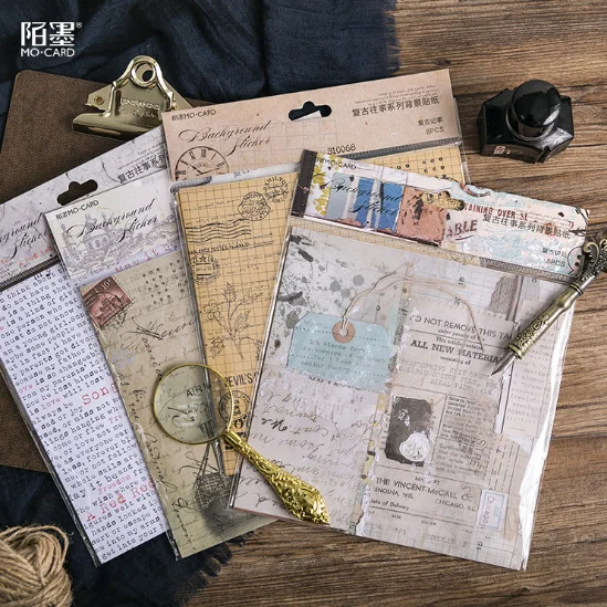 Ретро Reminiscence серии Фоновые наклейки для скрапбукинга Happy planner/Создание