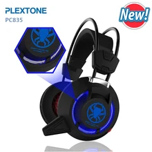 Gaming Headphone Usb Led Light For Computer PC notebook PLEXTONE PC835 Over Ear Game Headset Wired Headphone with Mic 2.2m Cable