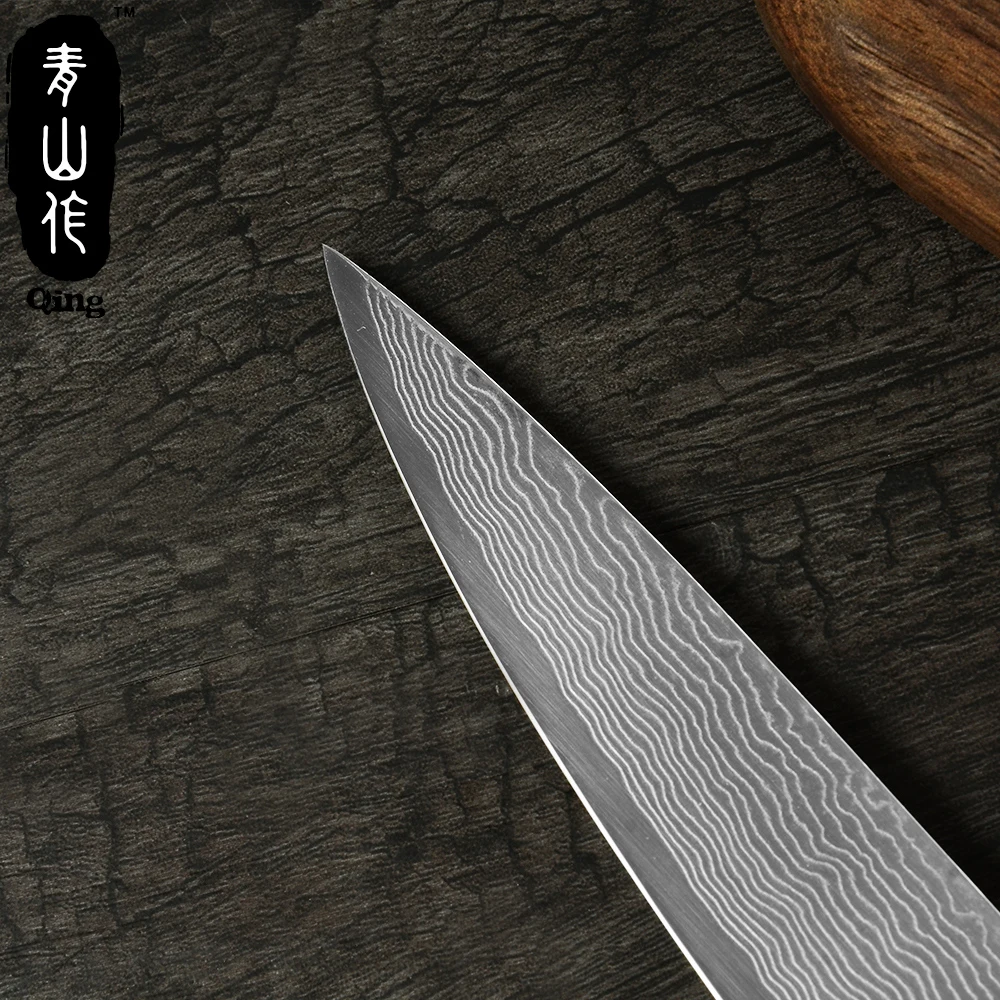 Qing кухонный нож 8 дюймов японский дамасский стальной для нарезки VG10 Дамасская
