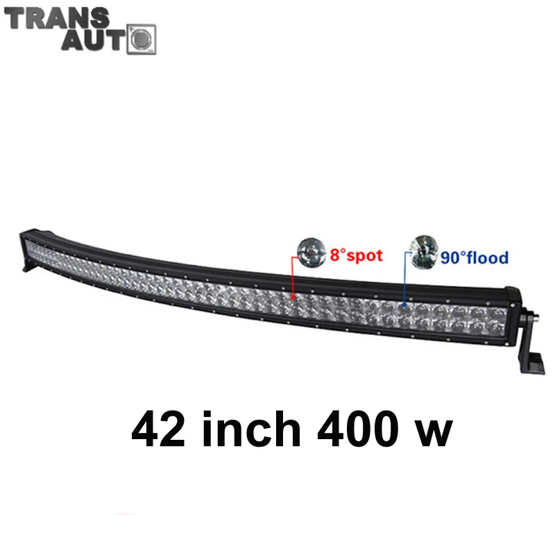 Car Lights 42inch 400W Combo Beam Led Light Bar Curved 4X4 ATV SUV OFF
