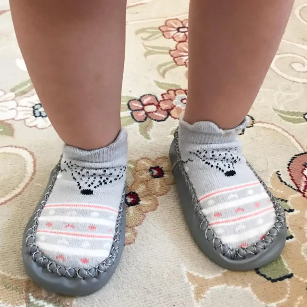 1 пара модных носков для малышей ручной работы нескользящие носки на резиновой