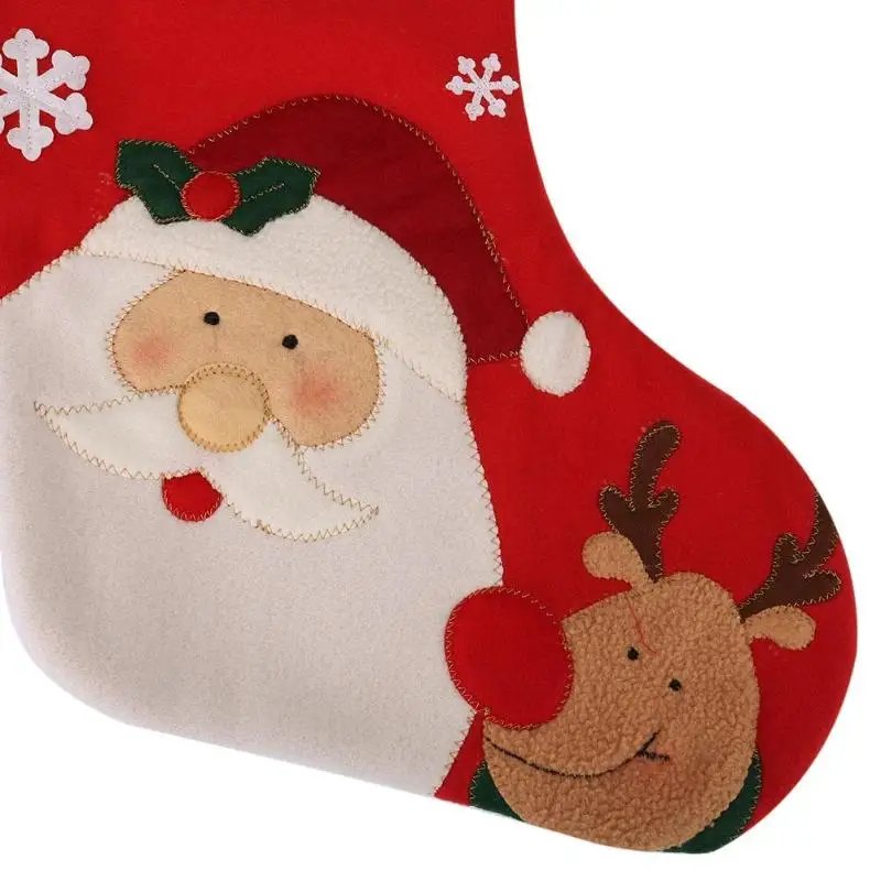 Рождественские чулки, большие яркие носки, вечерние украшения, Санта-Клаус, снеговик, рождественская елка, кулон, рождественские украшения для дома