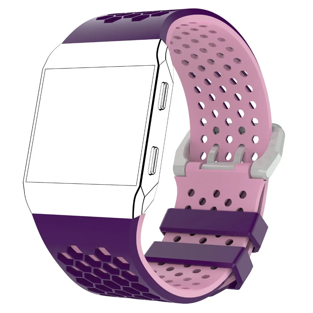 Проветриваемый силиконовый спортивный ремешок для часов для Fitbit ionic Смарт-часы Регулируемый сменный Браслет аксессуар Браслет для наручных часов