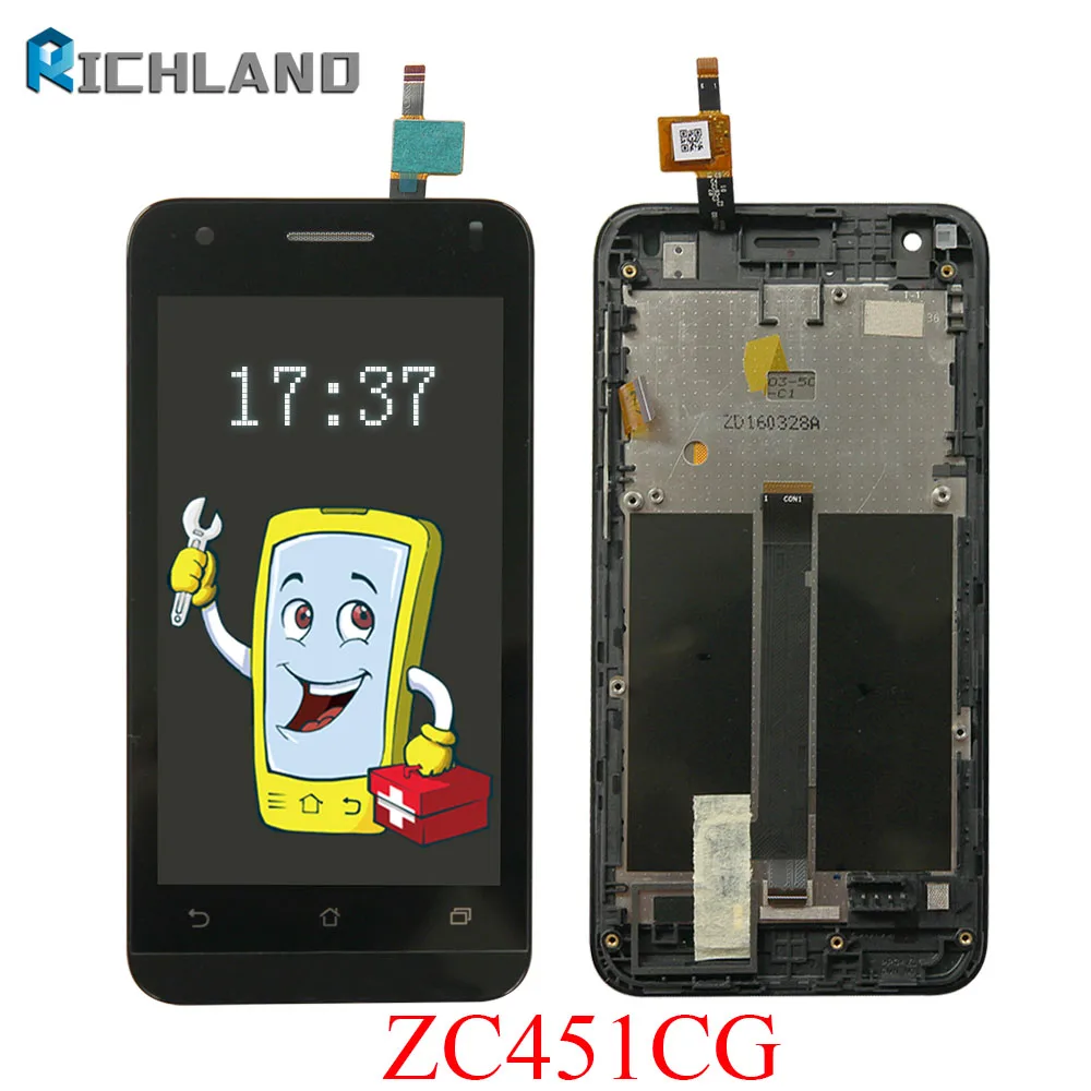 

For Asus Zenfone C ZC451CG Z007 Full LCD Display Matrix Touch Screen Digitizer Assembly With Frame ZC451CG LCD Replacement parts